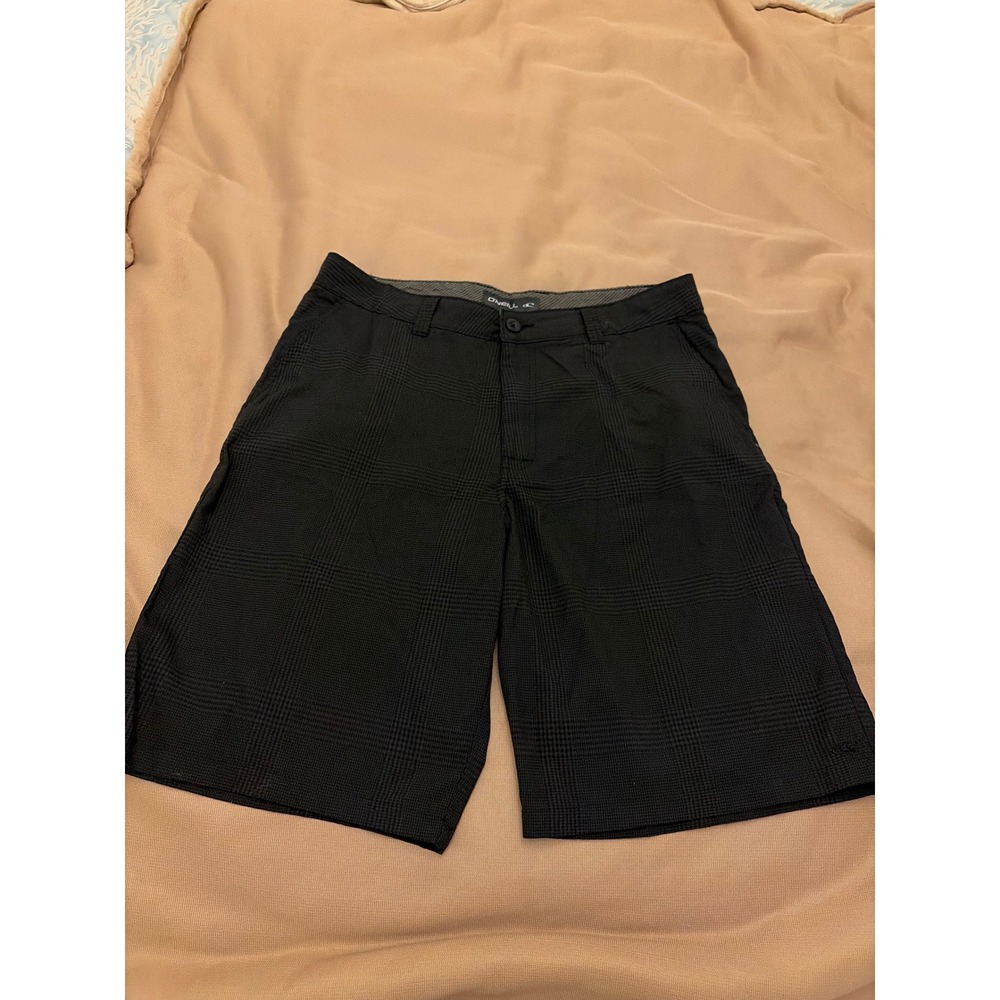 O'Neill Mens Hybrid Shorts Black Glen Plaid Walkshorts A52180131 Size 31